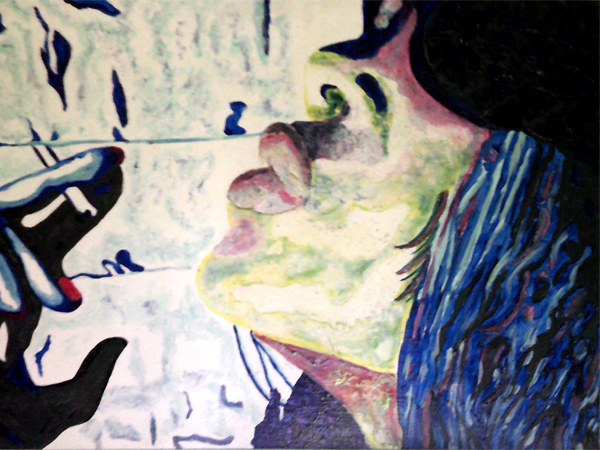  Quadri Pop Art di Carla Bertoli - SENSUAL SMOKE - Mixed Technique 80x60 - 2016